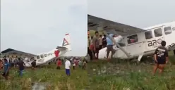 Potret pesawat jatuh di Karawang. (Sumber: X/@merapi_uncover)