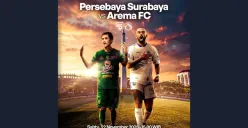 LINK LIVE STREAMING Big Match Persebaya vs Arema FC BRI Super League Hari Ini 22 November Pukul 15.30 WIB (Sumber: Instagram/sports.indosiar/Edited Muhammad Ibrahim)