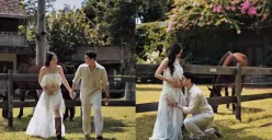Kabar bahagia kehamilan anak pertama. Al Ghazali bagikan video pamer baby bump Alyssa Daguise dengan latar peternakan kuda. (Sumber: Instagram/@alghazali7, @alyssadaguise)