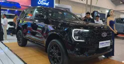 Mobil Next-Gen Ford Everest Titanium 25th Anniversary Edition dipamerkan dalam GJAW 2025 di ICE BSD City, Kabupaten Tangerang. (Sumber: Poskota/Erwan Hartawan)