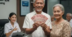 Ilustrasi pencairan gaji pensiunan PNS 2025. (Sumber: Gemini AI)