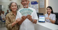 Pencairan gaji pensiunan PNS terbaru akhir tahun 2025. (Sumber: Gemini AI)