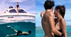 Momen Olla Ramlan bersama Tristan Molina saat liburan di Gili Meno. (Sumber: Instagram/@ollaramlan)