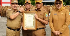 Pemkot Bekasi meraih juara tiga tingkat nasional dalam pelaksanaan aksi konvergensi percepatan penurunan stunting. (Sumber: Dok Humas Pemkot Bekasi)