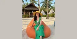 Hasil foto di pantai pakai Gemini AI (Sumber: TikTok/unloadingchoes)