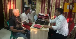 Tersangka tindak asusila anak diperiksa di ruang Unit PPA Polres Serang. (Sumber: Dok. Polres Serang)