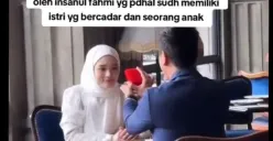 Video Inara Rusli sedang dilamar oleh seorang pria yang diduga Insanul Fahmi viral di media sosial (Sumber: X/@areacakung)