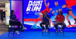 Panji Cakrasantana GM MAP Active Sports Brand Marketing dan Didit , Race Director Planet Sports Run 2026 saat mengisi talkshow Planet Sports Run 2026 yang digelar di Djakarta Theater Rabu, 26 November 2025 (Sumber: Poskota: Herdyan Anugrah Triguna)