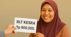Ilustrasi penerima bantuan sosial (bansos) BLT Kesra Rp900.000. (Sumber: ChatGPT)