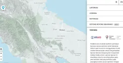 Platforma yang bisa mengecek titik lokasi banjir di Kota Medan (Sumber: PetaBencana.id)