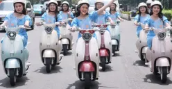 Sebanyak 15 wanita mengikuti City Ride Yadea OVA di Jakarta. (Sumber: Yadea)