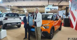 Citroën Indonesia menyerahkan 30 unit E-C3 All Electric kepada PT Express Transindo Utama pada GJAW 2025. (Sumber: Poskota/ Erwan Hartawan)