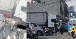Truk pengangkut garam diduga alami rem blong dan tabrak kendaraan yang antre di lampu merah Dawuan Cikampek. Akibatnya, 2 korban jiwa meninggal dunia. (Sumber: X/@LiliSuparli18)