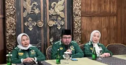 Mahkamah Partai PPP menggelar konferensi pers menanggapi isu dualisme pada organisasi di kawasan Kebayoran Baru, Jakarta Selatan, Rabu, 1 Oktober 2025. (Sumber: POSKOTA | Foto: Pandi Ramedhan)