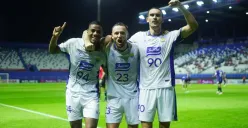 Potret pemain Persib Bandung saat melakukan selebrasi gol ke gawang Bangkok United. (Sumber: Persib)