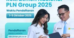 Pendaftaran rekrutmen nasional PLN 2025 resmi dibuka hari ini. (Sumber: Instagram/@pln_id)