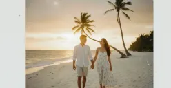 Foto polaroid bersama pasangan yang dibuat pakai prompt Gemini AI. (Sumber: Gemini AI)