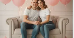 Prompt Gemini AI foto studio berdua bareng pacar. (Sumber: Istimewa)