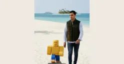 Prompt Gemini AI untuk Edit Foto Bareng Avatar Roblox (Sumber: Unsplash/Nima Motaghian Nejad dan Roblox/Edited Gemini AI Poskota)