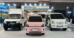 DFSK & SERES menampilkan mobil listrik DFSK Gelora E dan SERES E1 dalam pameran GIIAS 2025 di Kota Bandung. (Sumber: Dok. DFSK)