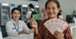 Ilustrasi pencairan bansos BPNT dari pemerintah di bank BRI. (Sumber: Istimewa)