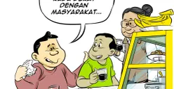 Ilustrasi obrolan warteg, tiga sahabat membahas bursa calon Kapolri. Mereka menekankan pentingnya sosok Kapolri yang dekat dengan masyarakat. (Sumber: Poskota/Arif Setiadi)
