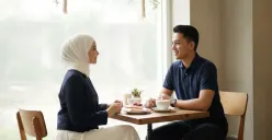 Foto romantis bareng pacar yang dibuat pakai prompt Gemini AI. (Sumber: Gemini AI)