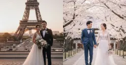 Contoh prompt Gemini AI foto prewedding di luar negeri. (Sumber: Istimewa)