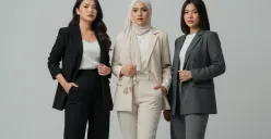 Hasil edit foto ala pemotretan studio bersama sahabat pakai prompt Gemini AI. (Sumber: Gemini AI)