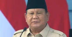 Presiden Prabowo Subianto menyampaikan amanat dalam upacara HUT ke-80 TNI di Monas, Gambir, Jakarta Pusat, Minggu, 5 Oktober 2025. (Sumber: Dok. Sekretariat Negara)