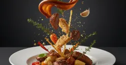 Ilustrasi buat foto makanan menggunakan Gemini AI. (Sumber: Poskota/Gemini AI)