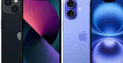 Ilustrasi ponsel iPhone 13 dan iPhone 16. (Sumber: Apple)