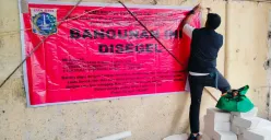 Penghentian dua proyek bangunan bermasalah di wilayah Menteng dan Gambir, Jakarta Pusat. (Sumber: Dok. Istimewa)