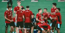 Potret latihan Timnas Indonesia di Arab Saudi. (Sumber: Instagram/@seaasiagoal)