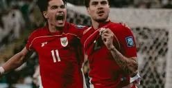 Kevin Diks melakukan selebrasi usai mencetak gol ke gawang Arab Saudi. (Sumber: Instagram/@timnasindonesia)
