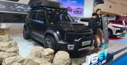 Chery J6 EV turut meramaikan IMX 2025. (Sumber: Poskota/Erwan Hartawan)