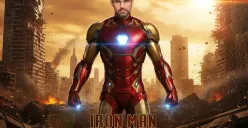 Hasil edit prompt Gemini AI foto cowok biasa menjadi Iron Man yang mirip Tony Stark. (Sumber: Freepik/wayhomestudio)