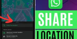 Ilustrasi mengirim lokasi terkini atau lokasi langsung melalui WhatsApp. (Sumber: YouTube/Think Tutorial)