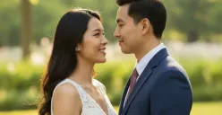 Ilustrasi foto pasangan natural hasil buatan Gemini AI. (Sumber: Poskota/Gemini AI)