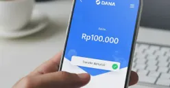 Ilustrasi mendapat saldo DANA gratis Rp100.000. (Sumber: Poskota/Gemini AI)