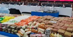 Konferensi pers Dittipidnarkoba Bareskrim Polri pengungkapan 38.934 kasus narkoba di Gedung Bareskrim Polri, Jakarta Selatan, Rabu, 22 Oktober 2025. (Sumber: Poskota/Ali Mansur)