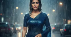 Ilustrasi foto buatan Gemini AI dengan tema retro bollywood. (Sumber: Poskota/Gemini AI)
