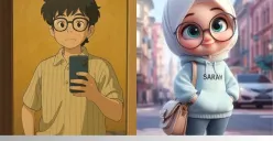 Contoh prompt Gemini AI buat edit foto bergaya animasi. (Sumber: TikTok)