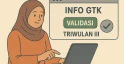 Ilustrasi proses validasi Info GTK untuk guru ASN. (Sumber: Poskota/ChatGPT)