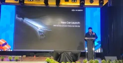 BTL Manager of PT CSI, Irfan Wahyudi saat konferensi pers GJAW 2025 menyebut pihaknya bakal meluncurkan mobil baru. (Sumber: Poskota/Erwan Hartawan)