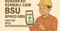 Ilustrasi pencairan BSU 2025. (Sumber: Poskota/ChatGPT)