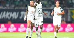 Potret pemain Persija Jakarta, Allano Lima saat melakukan selebrasi. (Sumber: Persija Jakarta)