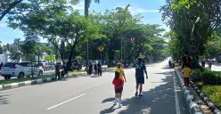 Kegiatan CFD perdana digelar di Jalan Tegar Beriman Cibinong, Kabupaten Bogor, Minggu, 26 Oktober 2025. (Sumber: Poskota/Giffar Rivana)