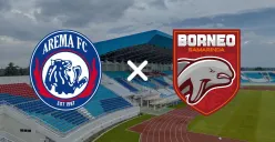 Link live streaming Arema FC vs Borneo FC. (Sumber: Istimewa)