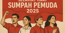 Contoh ucapan Selamat Hari Sumpah Pemuda yang bisa dibagikan untuk media sosial (Sumber: AI)
